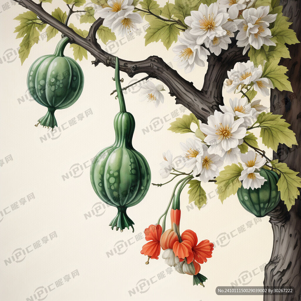 福䘵满堂 葫芦挂满枝头