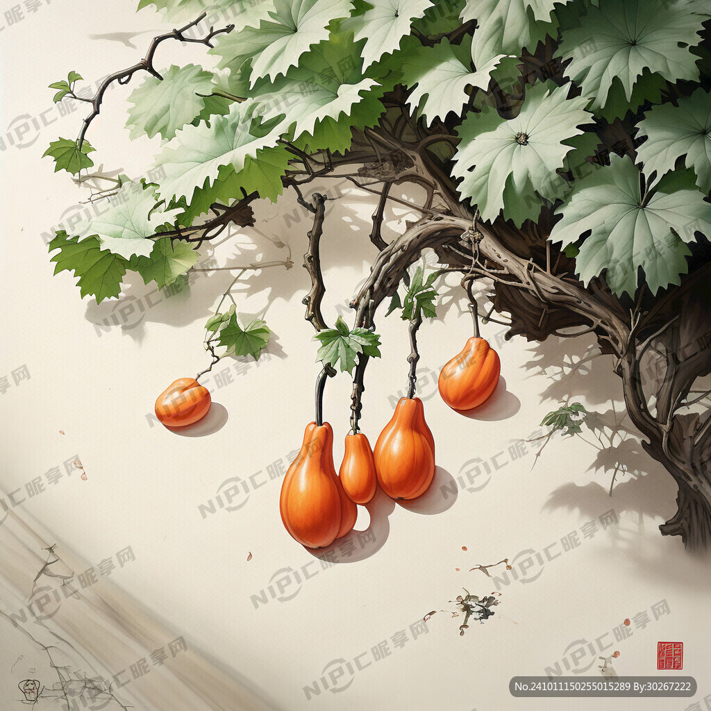 福䘵满堂 葫芦挂满枝头