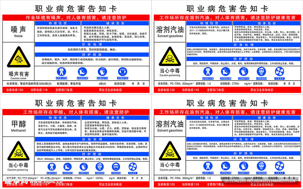 职业病危害告知卡