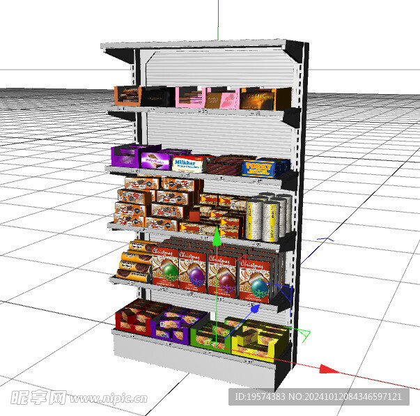 C4D模型 货架