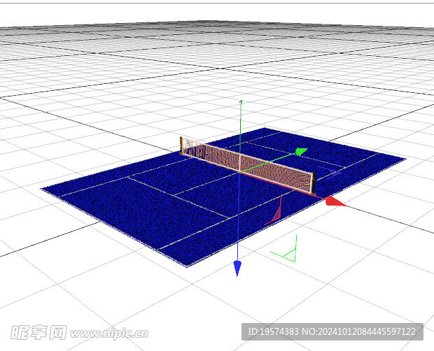 C4D模型 网球场