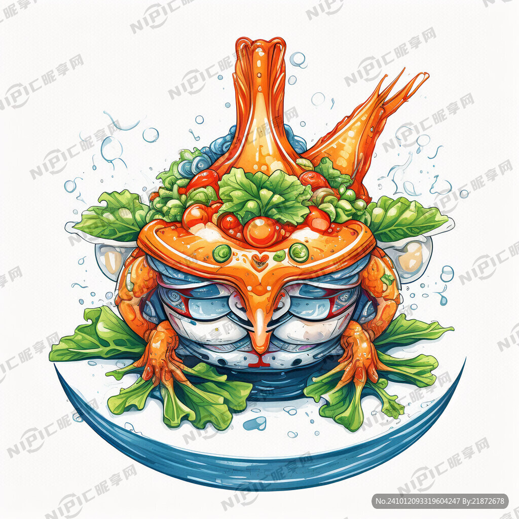 美蛙鱼海报 色彩鲜艳 食欲