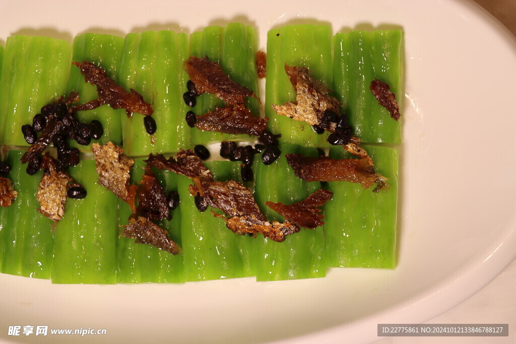 粤式菜品豆豉鲮鱼蒸凉瓜