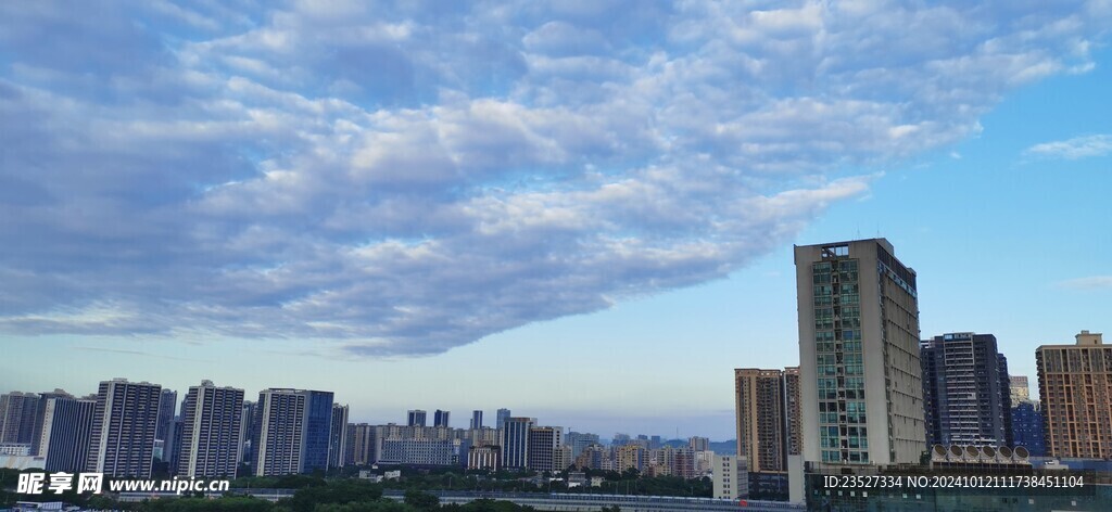 城市天空云霞