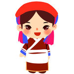 五十六个民族人物插画