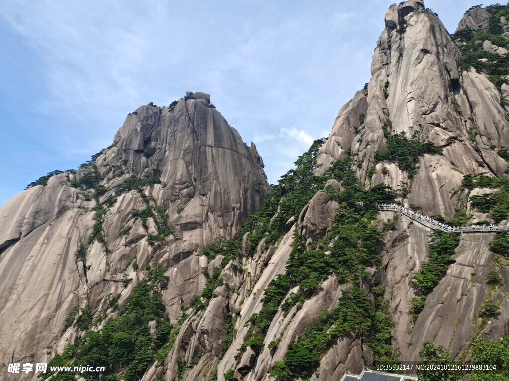 黄山的奇石山景