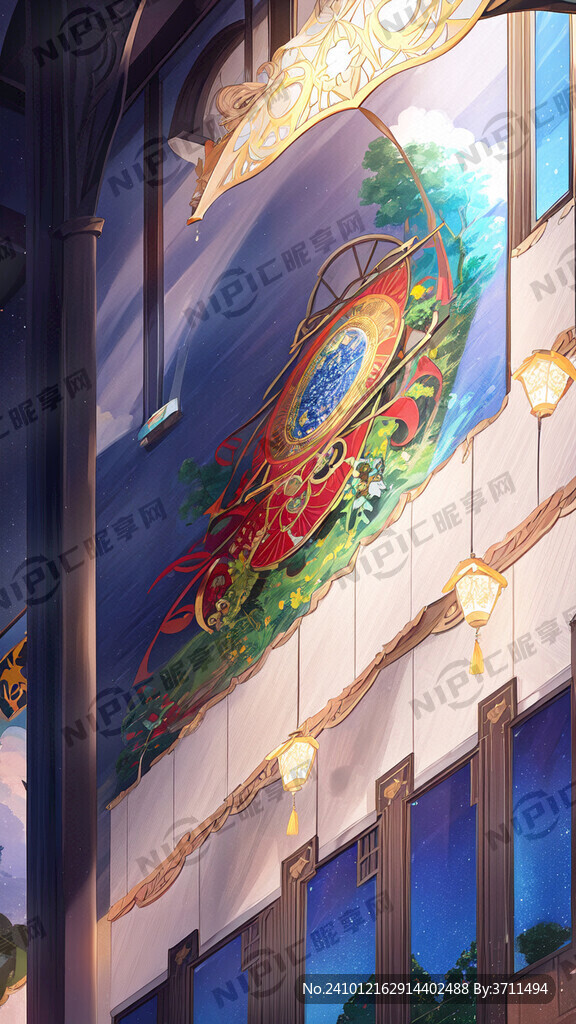 原神 卡通动漫 彩色玻璃