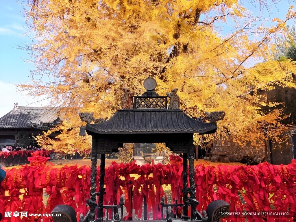 秋天的寺庙