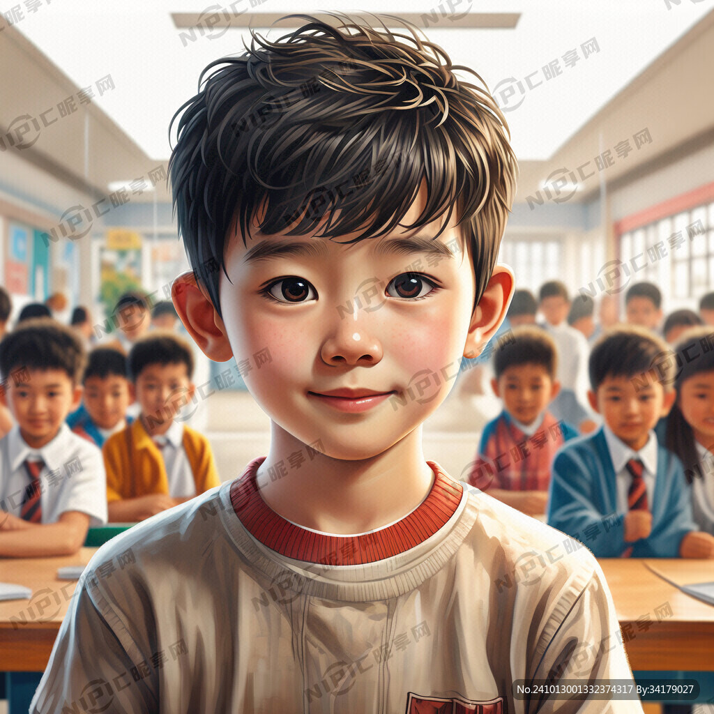 小学男生寸头图