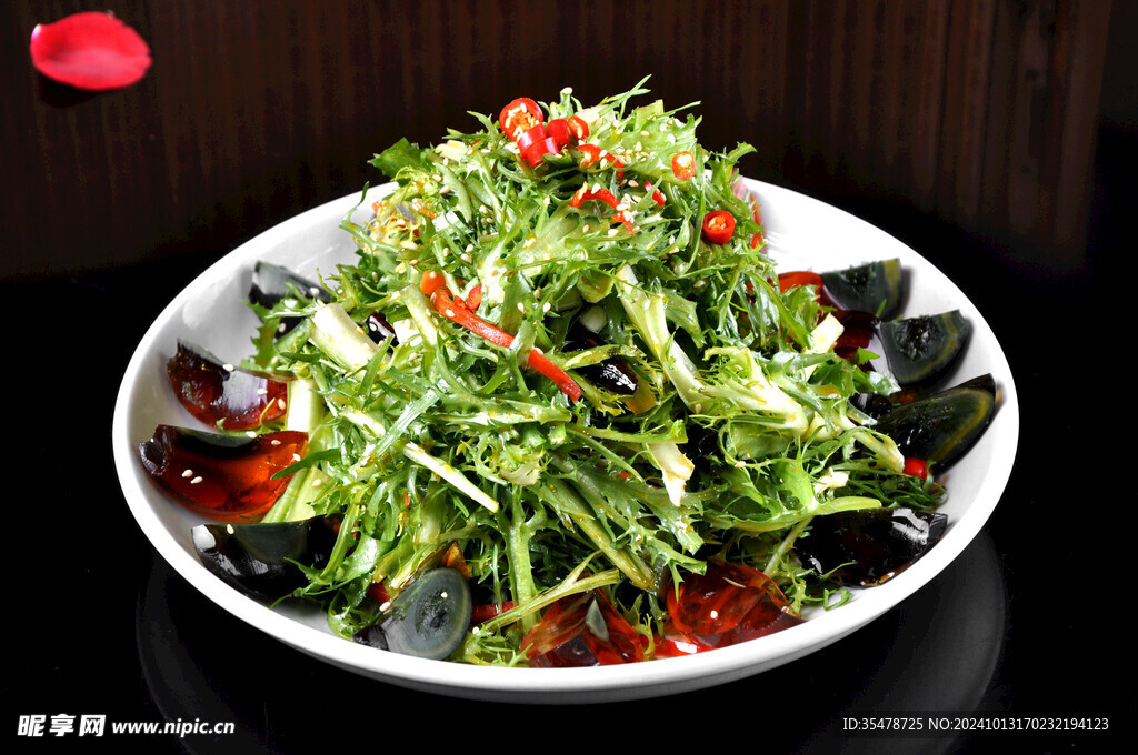 松花肉丝拌苦菊