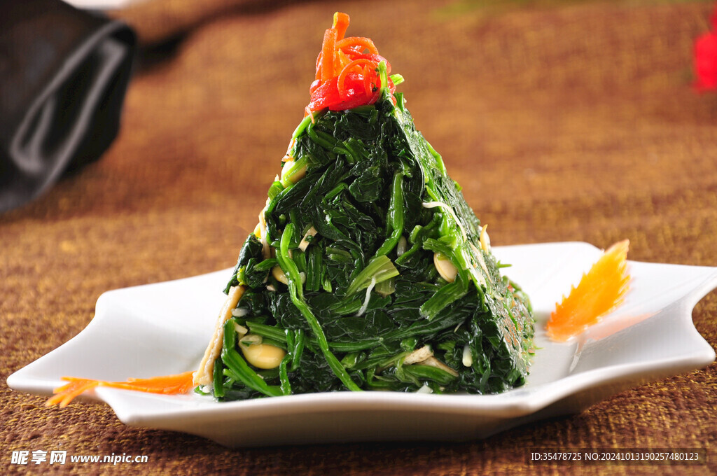 油豆腐丝拌菠菜
