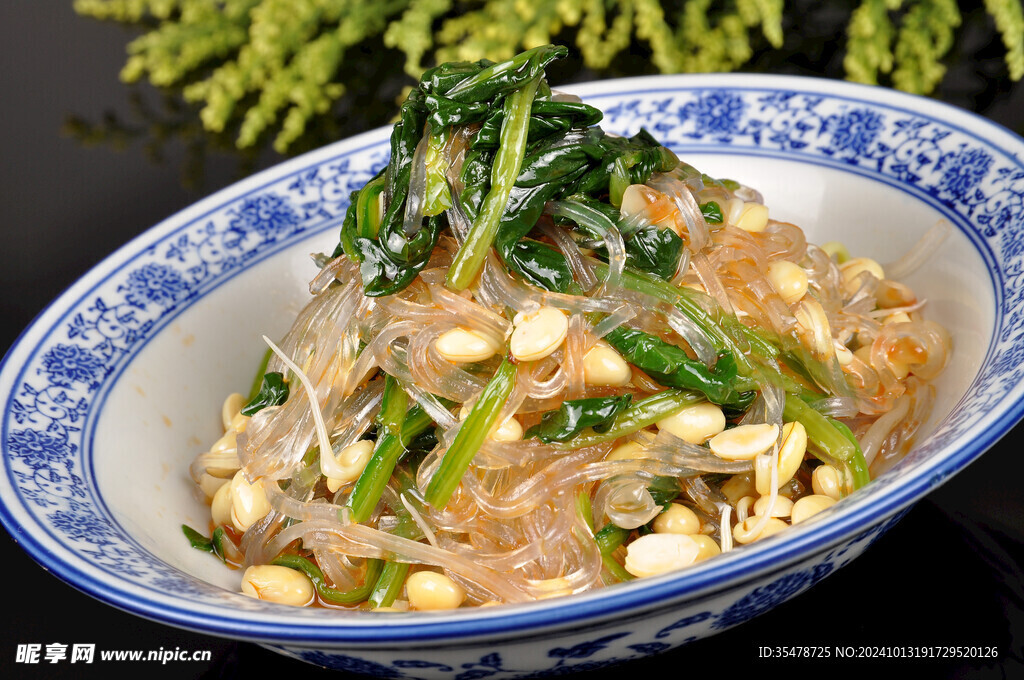 农家豆芽拌面筋