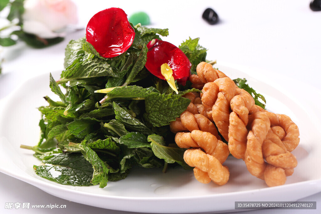 香菜拌麻花