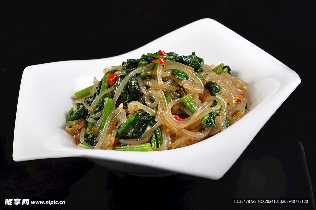 菠菜拌粉条