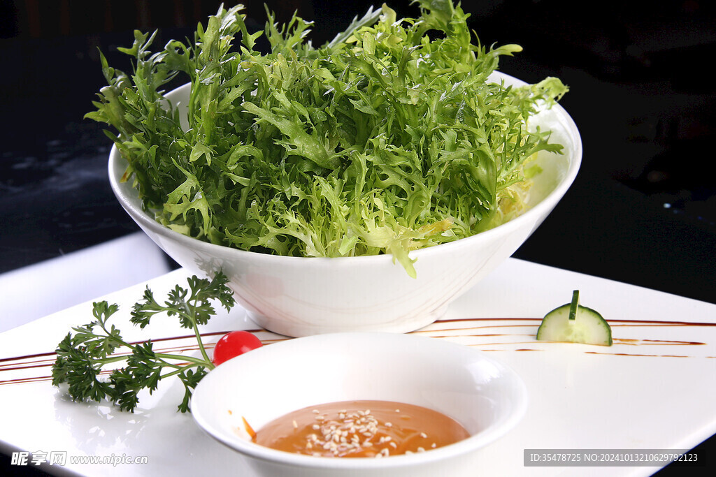  麻酱菊花菜
