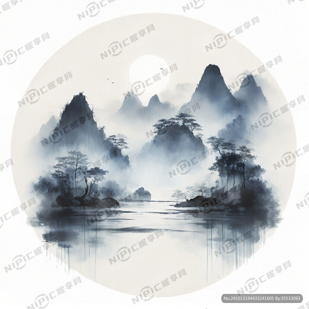 蓝色圆形