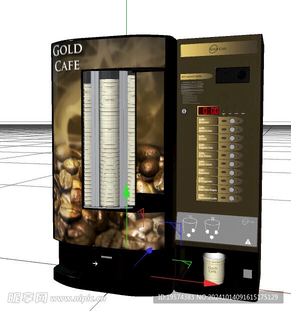 C4D模型 自动贩卖机