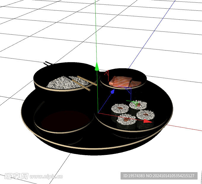 C4D模型 日式料理