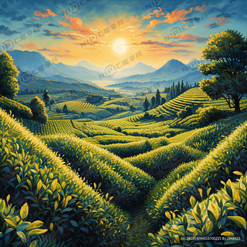 茶园风光 有茶山 不要房屋