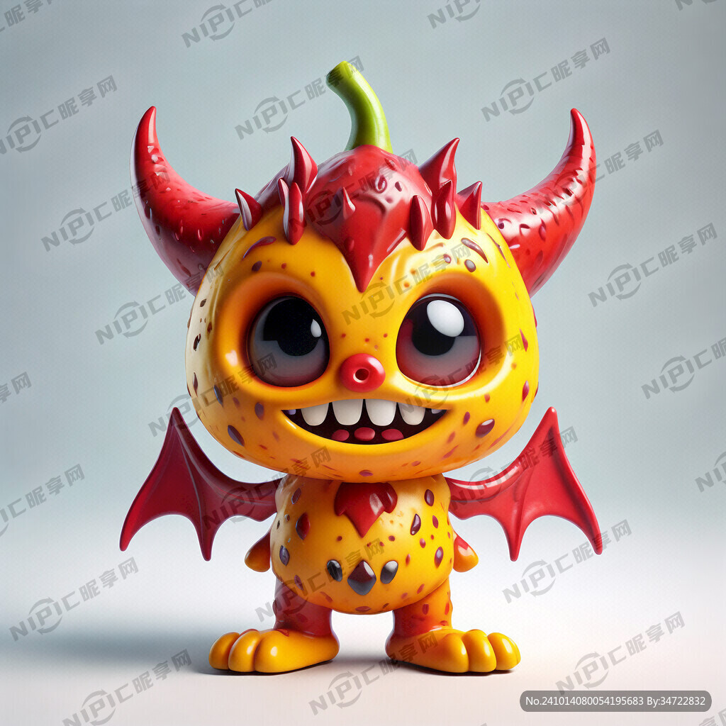 卡通可爱小恶魔芭乐果 3D