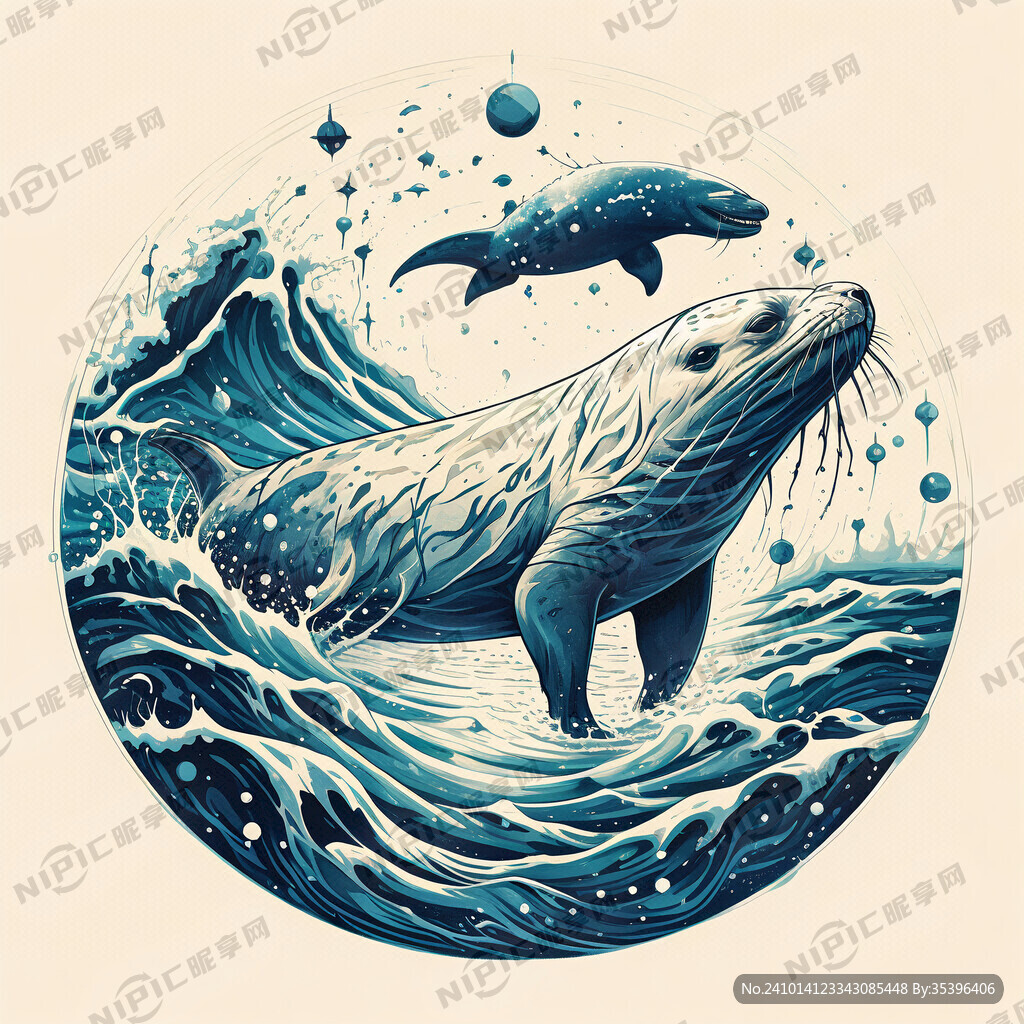 海豹 多种线形图