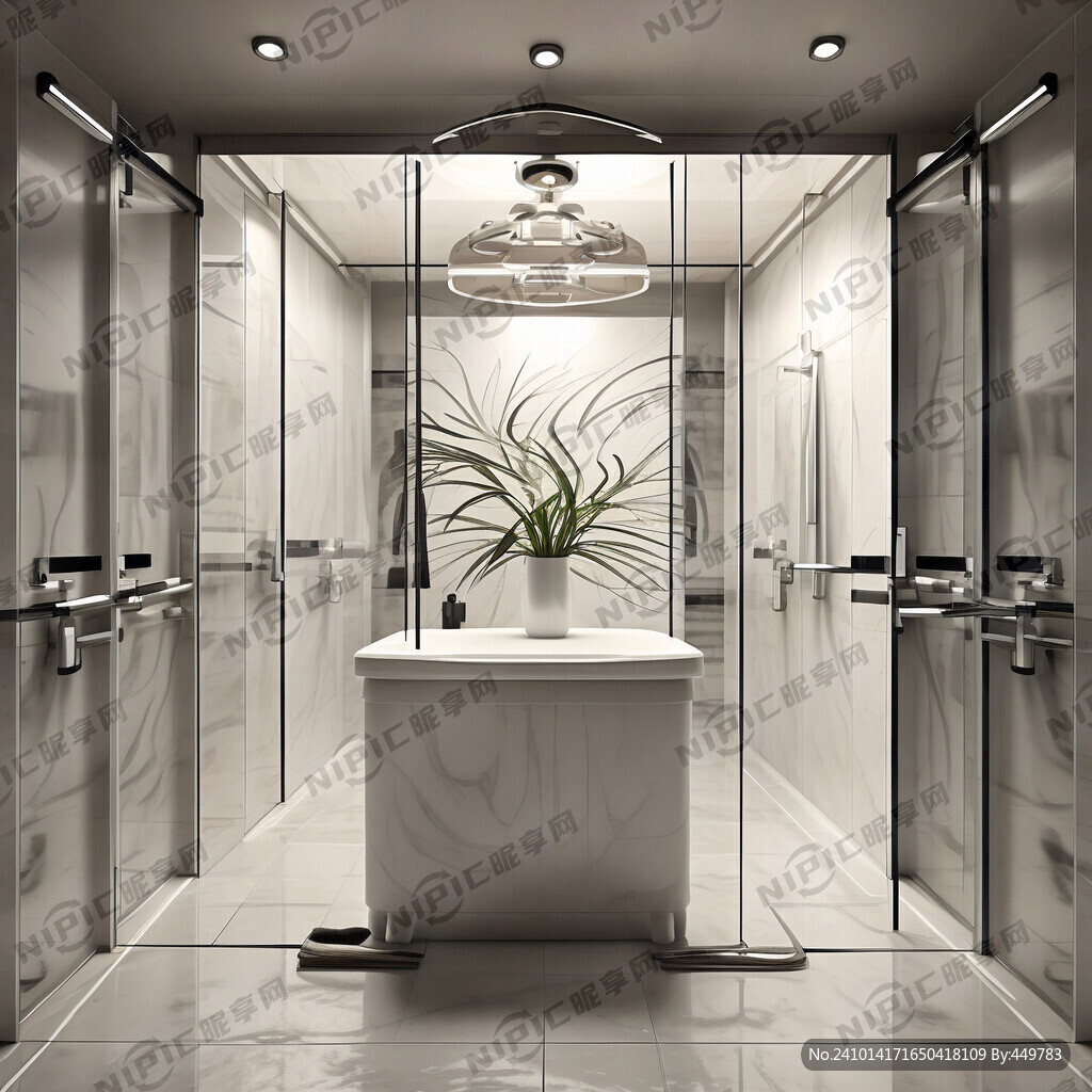 淋浴房 宣传海报 现代  清爽