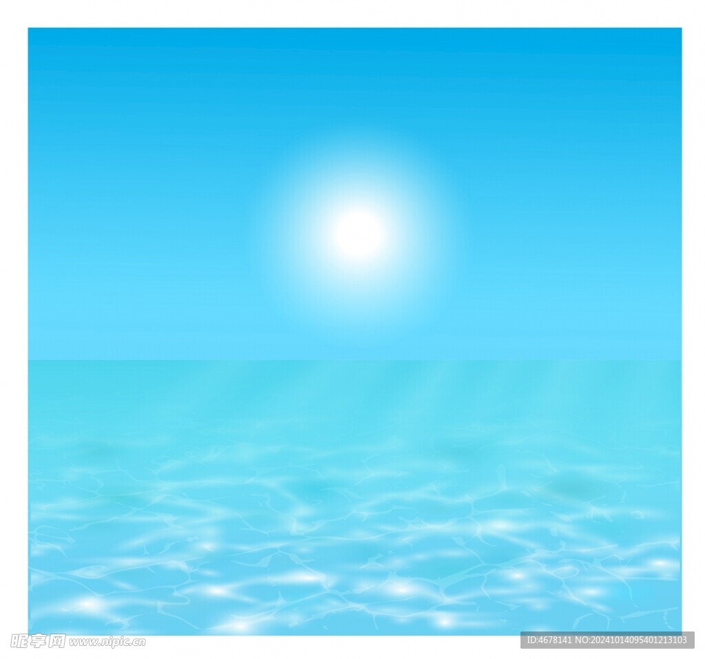 蓝天海平面