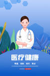 医疗健康蓝色海报