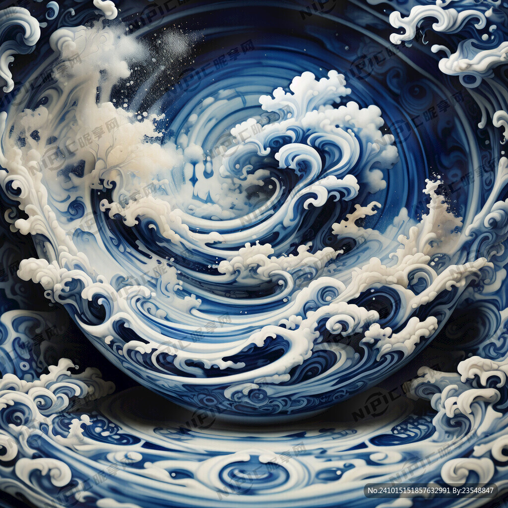青花瓷中幻境 层次感强烈