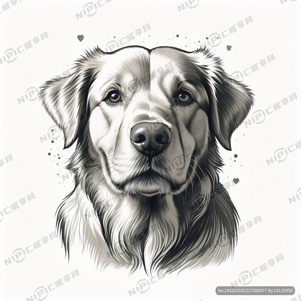 金毛狗简笔画