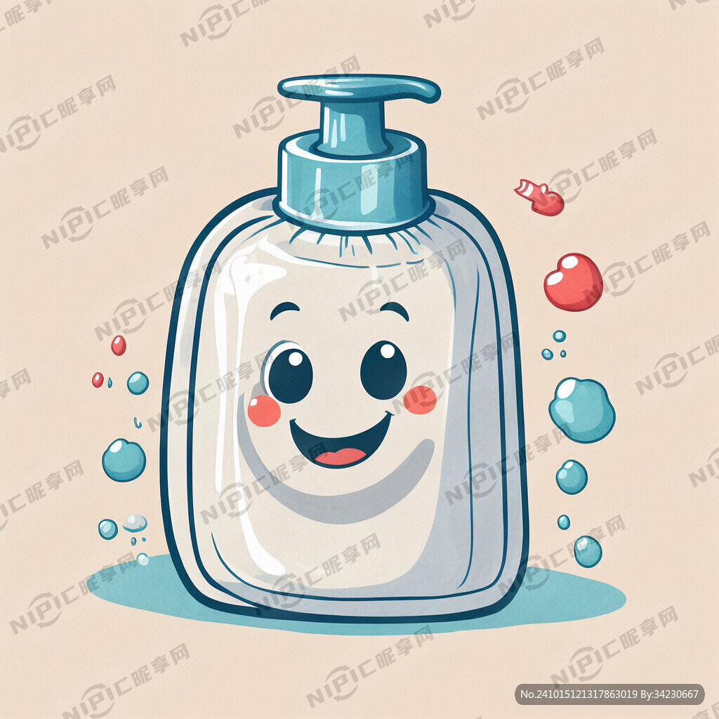 生理盐水加湿巾的卡通矢量图