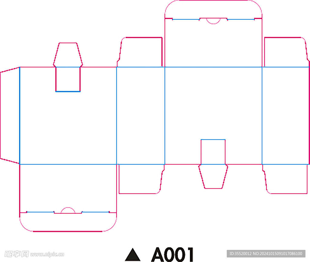 包装盒刀模图