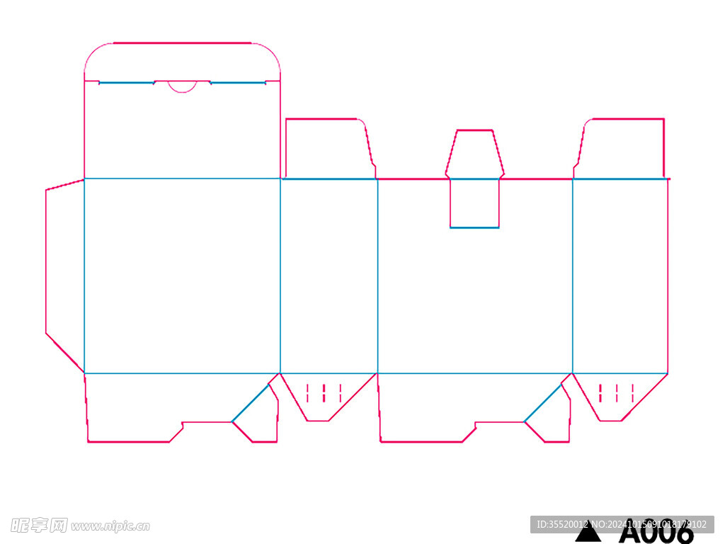 包装盒刀模图