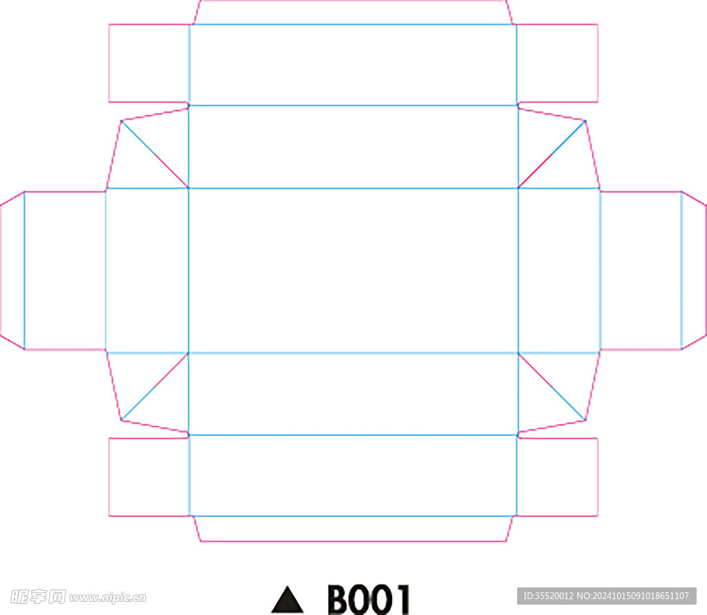 包装盒刀模图