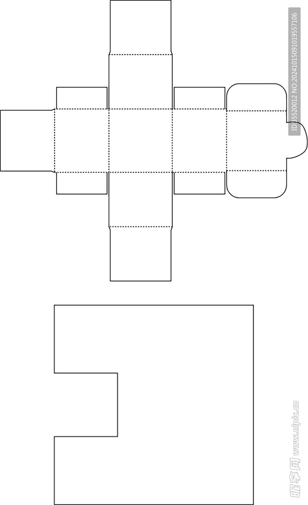 包装盒刀模图