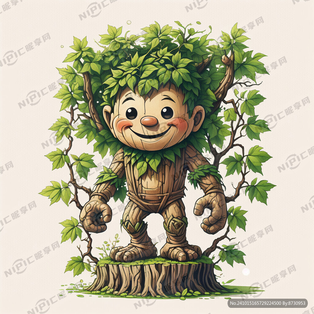 一个小树人格鲁特造型 正面