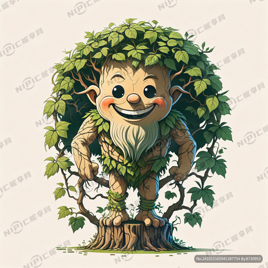 一个小树人格鲁特造型 正面