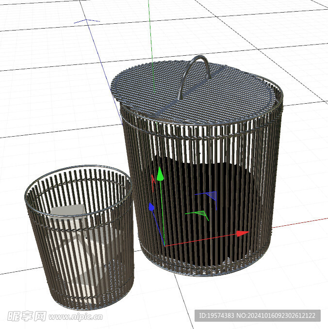 C4D模型 垃圾桶