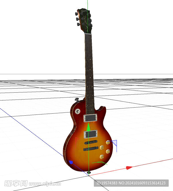 C4D模型 吉他