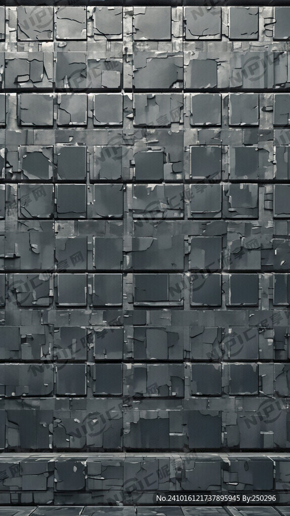 有规则 方形青砖墙