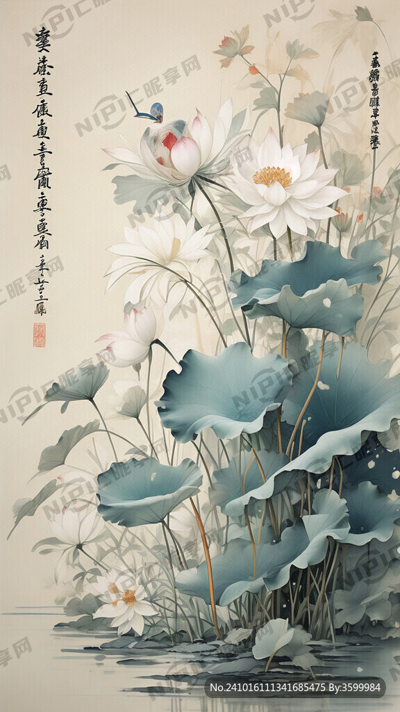 荷花花瓣 水草 大漠孤寂