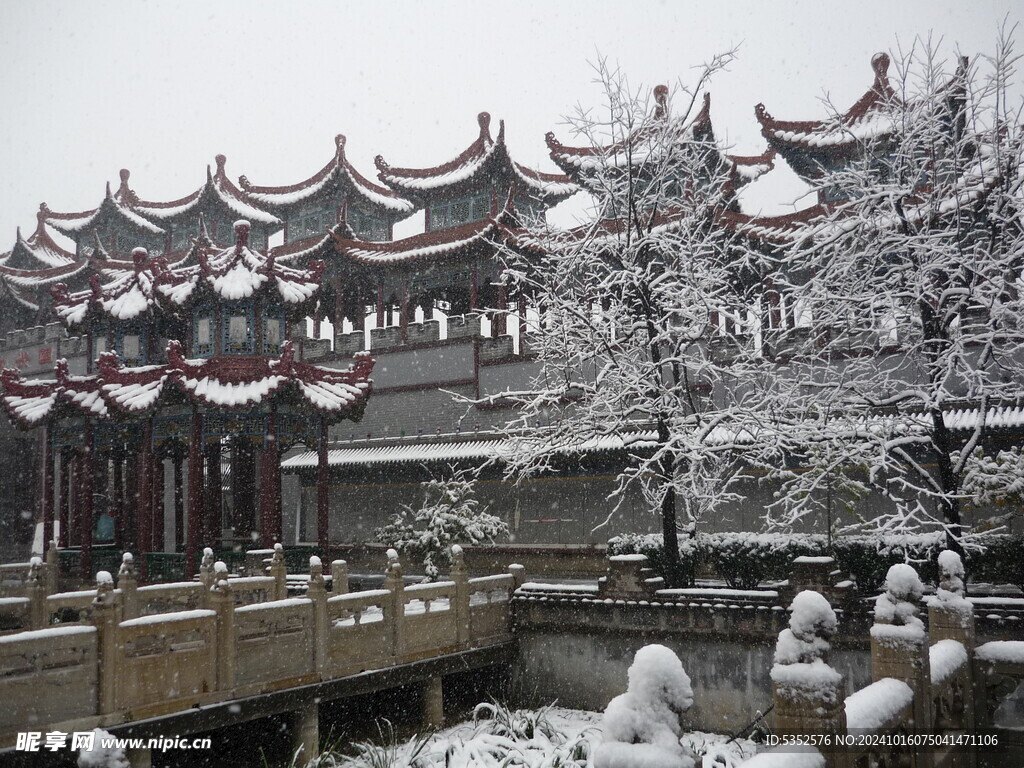 门楼雪景