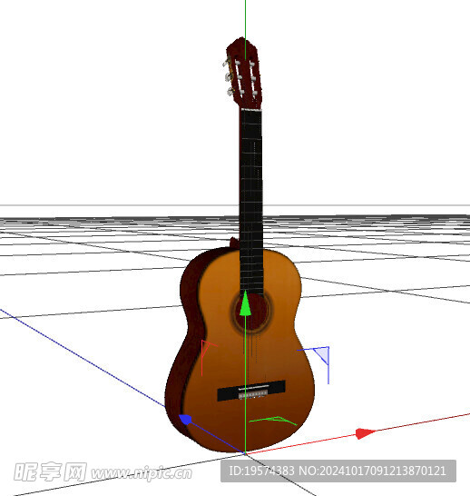 C4D模型 吉他