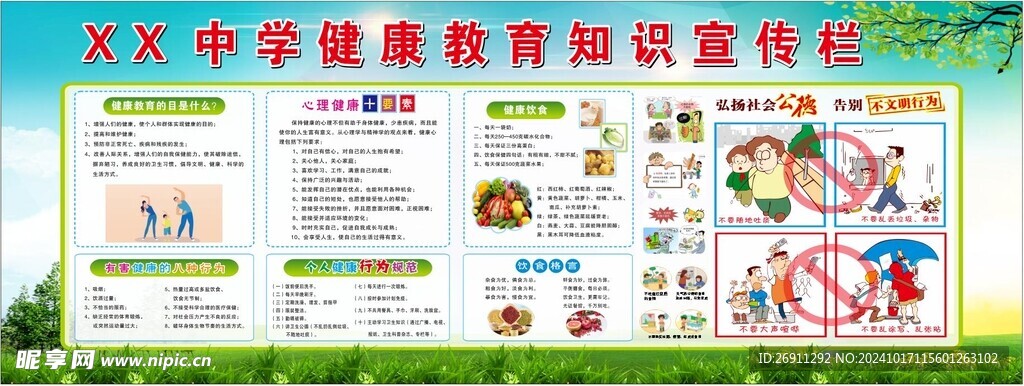 健康教育知识宣传栏