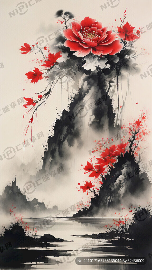 泼墨 暴富 中国风