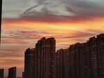 城市下的夕阳