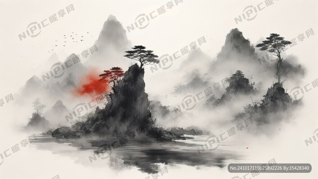 中国风 中国画 山海经