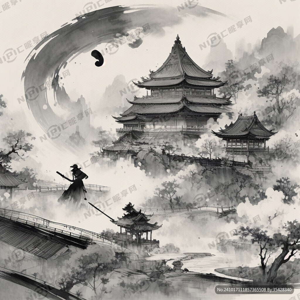 清明上河图 国风插画 梦幻