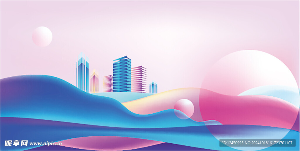唯美建筑背景