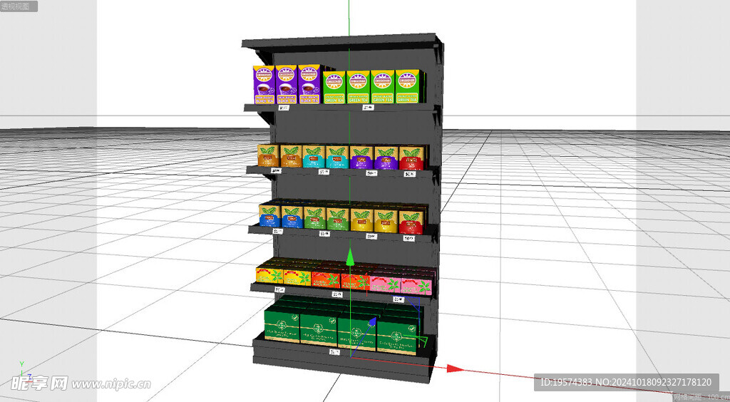 C4D模型 货架